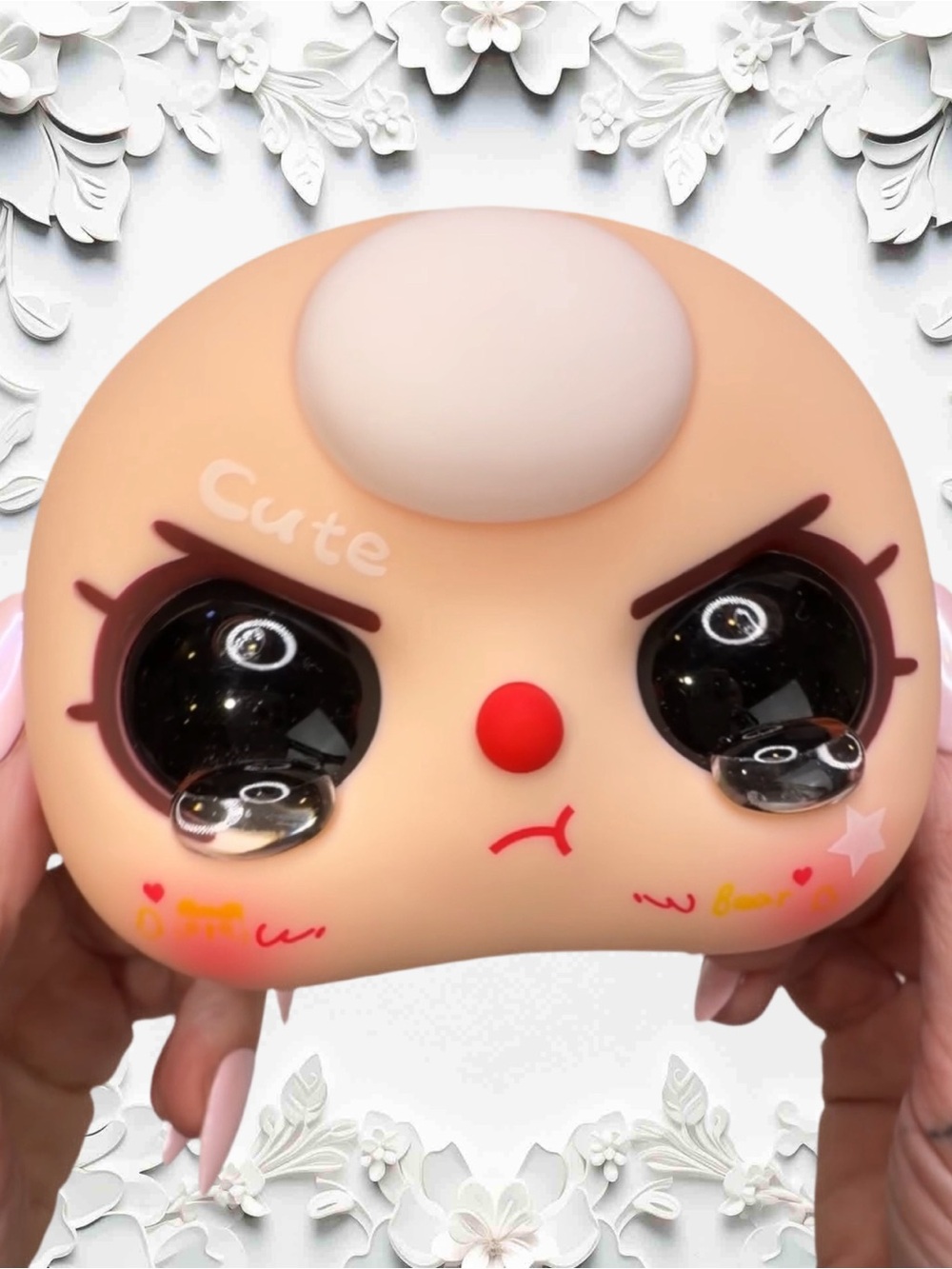Baby Three 400% White Hair Black Micro Glitter Liquid Crying Eyes “Cute“ Tattoo